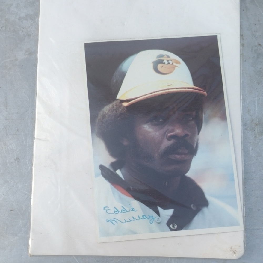 Vintage Baseball HOF'er Eddie Murray Photo with Autograph